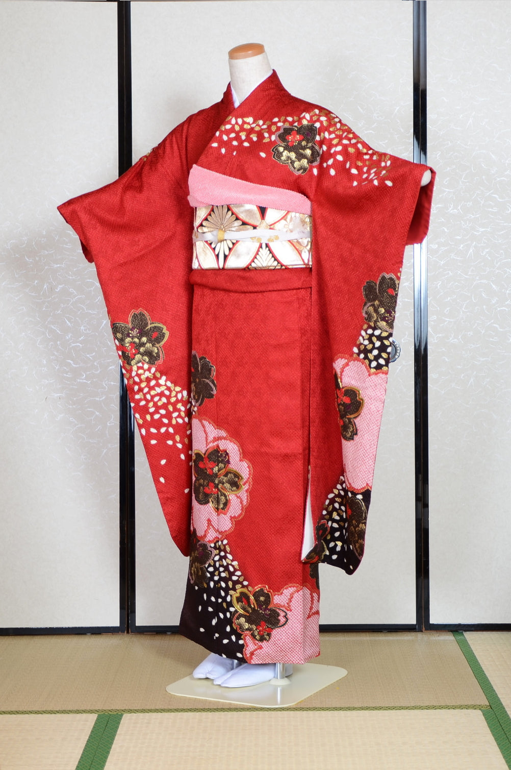 Long-sleeved kimono 6 items set / Furisode / FK#1-540