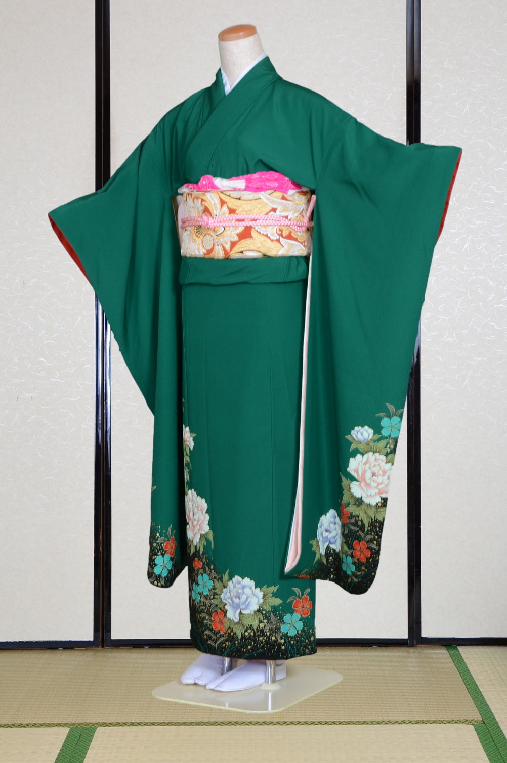Long-sleeved kimono 6 items set / Furisode / FK#1-550