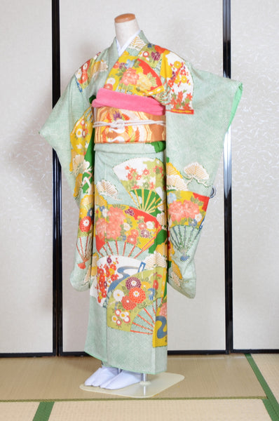 Long-sleeved kimono 6 items set / Furisode / FK#1-564