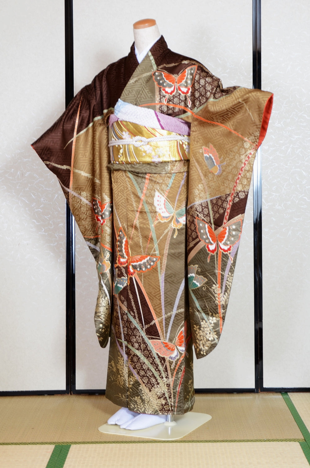 Long-sleeved kimono 6 items set / Furisode / FK#1-776