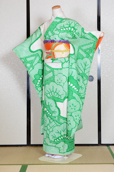 Long-sleeved kimono 6 items set / Furisode / FK#1-744