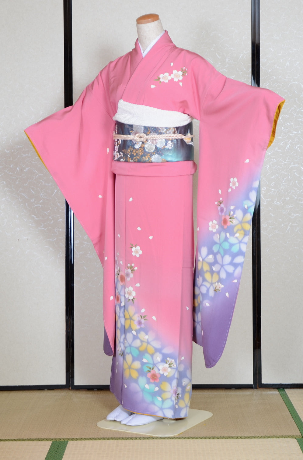 Long-sleeved kimono 6 items set / Furisode / FK#1-571