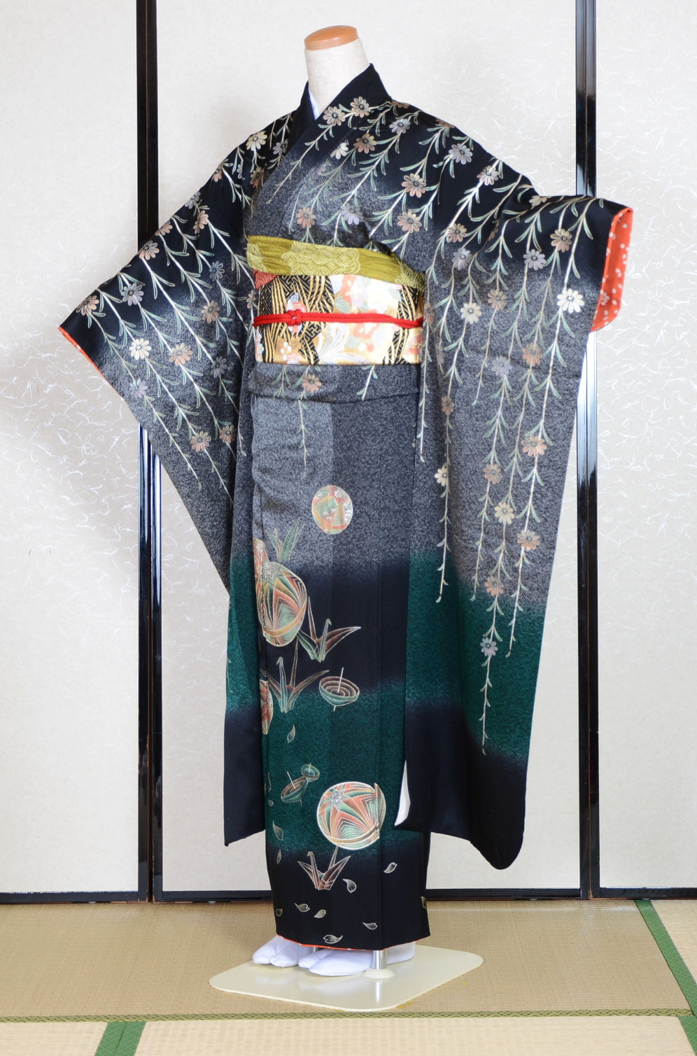 Long-sleeved kimono 6 items set / Furisode / FK#1-588