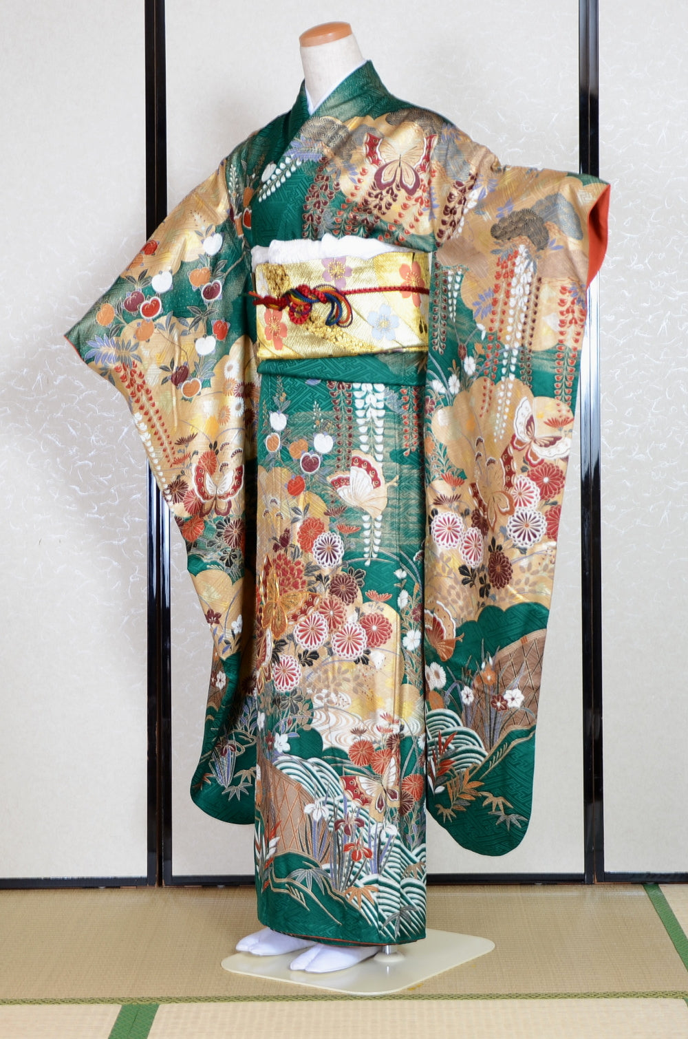 Long-sleeved kimono 6 items set / Furisode / FK#1-721