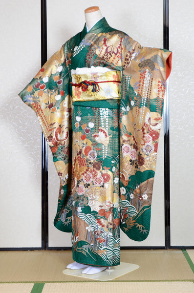 Long-sleeved kimono 6 items set / Furisode / FK#1-721