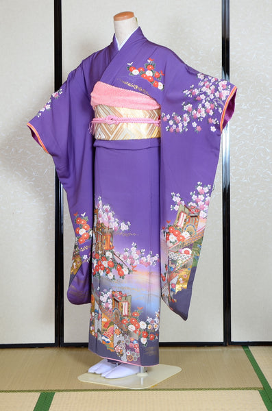 Long-sleeved kimono 6 items set / Furisode / FK#1-442