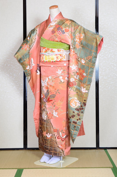 Long-sleeved kimono 6 items set / Furisode / FK#1-443