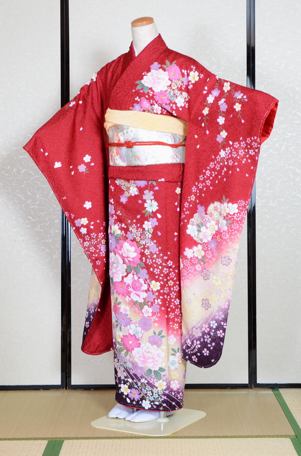 Long-sleeved kimono 6 items set / Furisode / FK#1-579