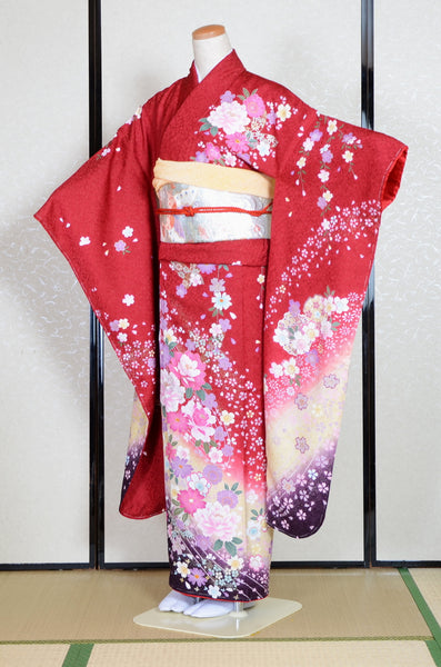 Long-sleeved kimono 6 items set / Furisode / FK#1-579