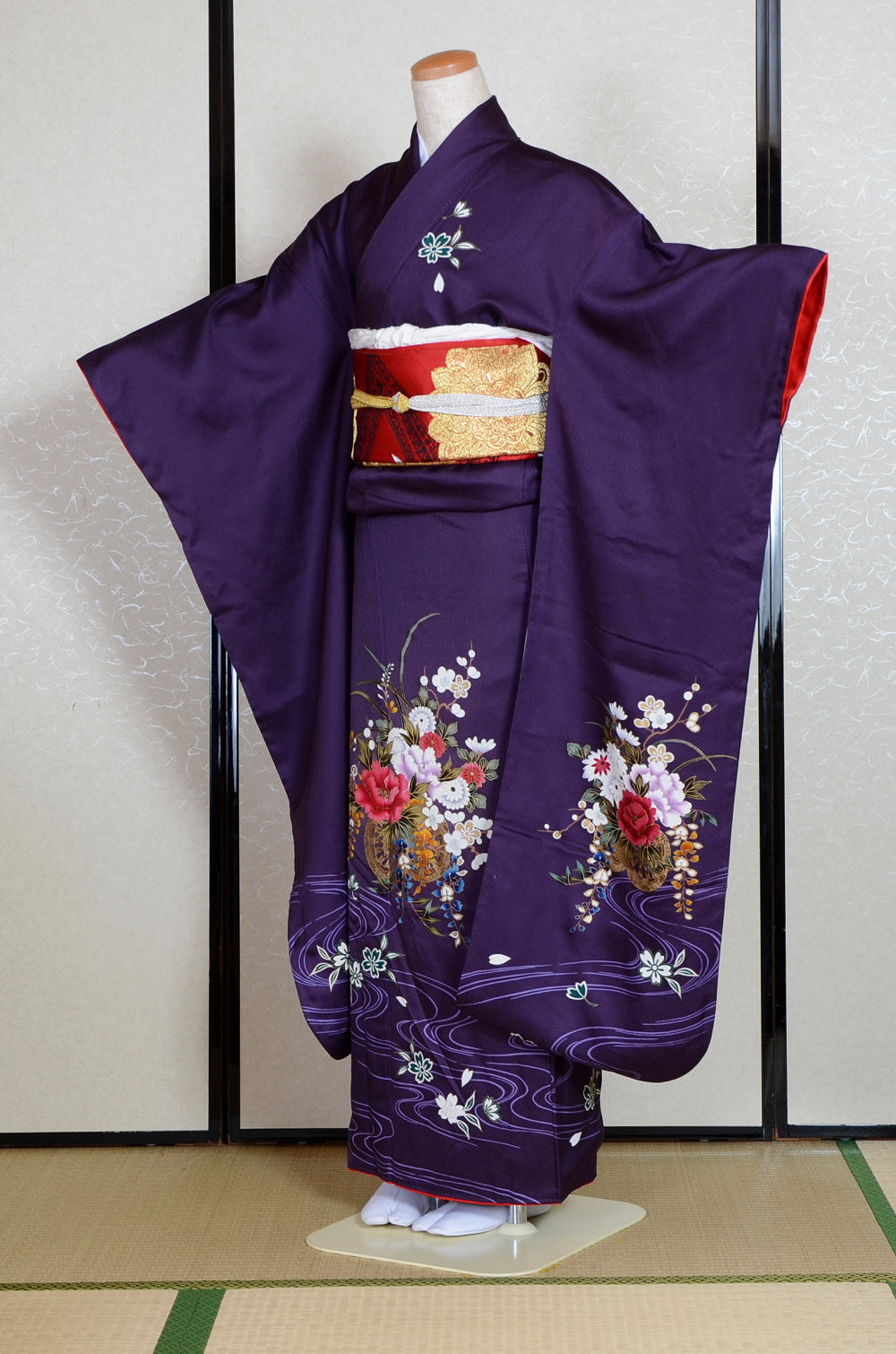 Long-sleeved kimono 6 items set / Furisode / FK#1-728