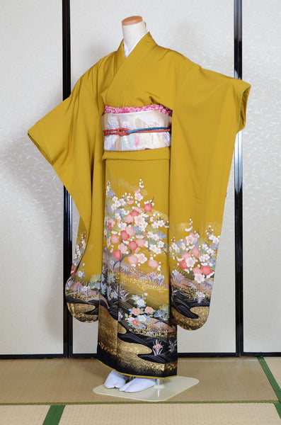 Long-sleeved kimono 6 items set / Furisode / FK#1-825