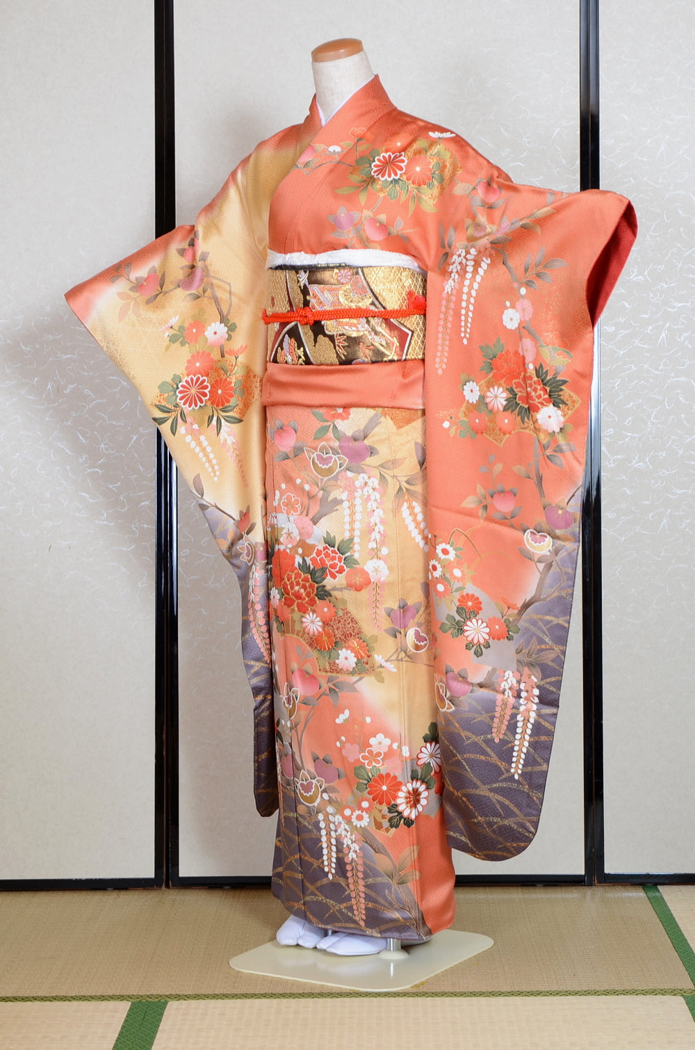 Long-sleeved kimono 6 items set / Furisode / FK#1-731