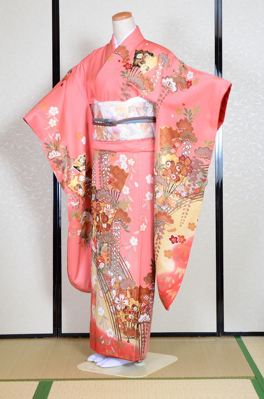 Long-sleeved kimono 6 items set / Furisode / FK#1-436