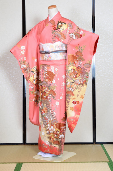 Long-sleeved kimono 6 items set / Furisode / FK#1-436