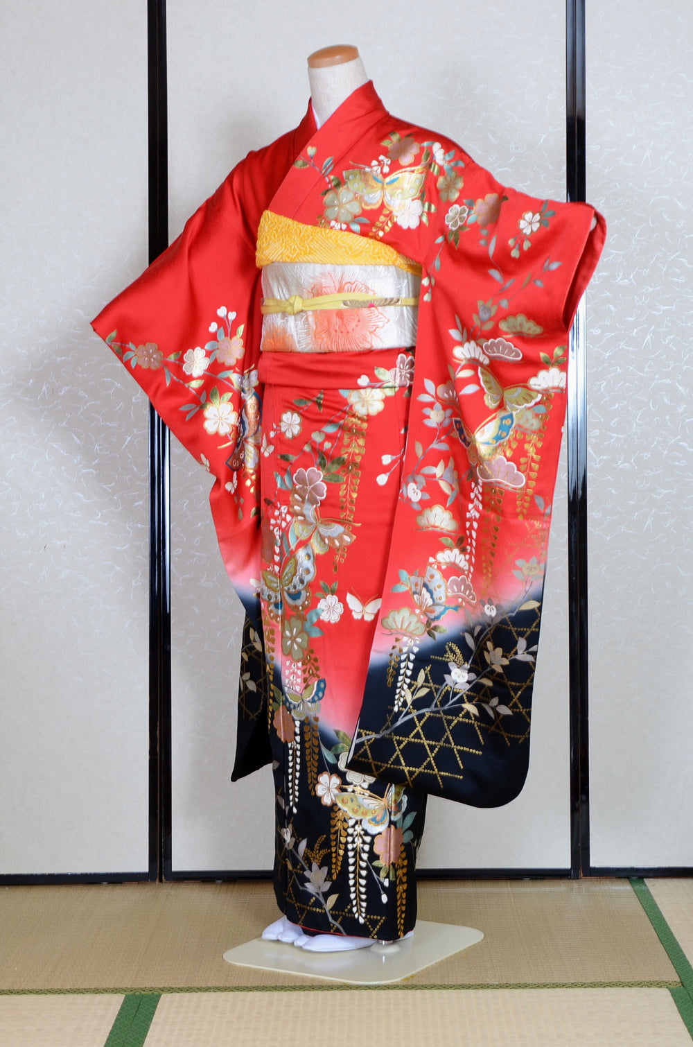 Long-sleeved kimono 6 items set / Furisode / FK#1-788