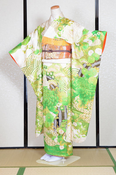 Long-sleeved kimono 6 items set / Furisode / FK#1-711