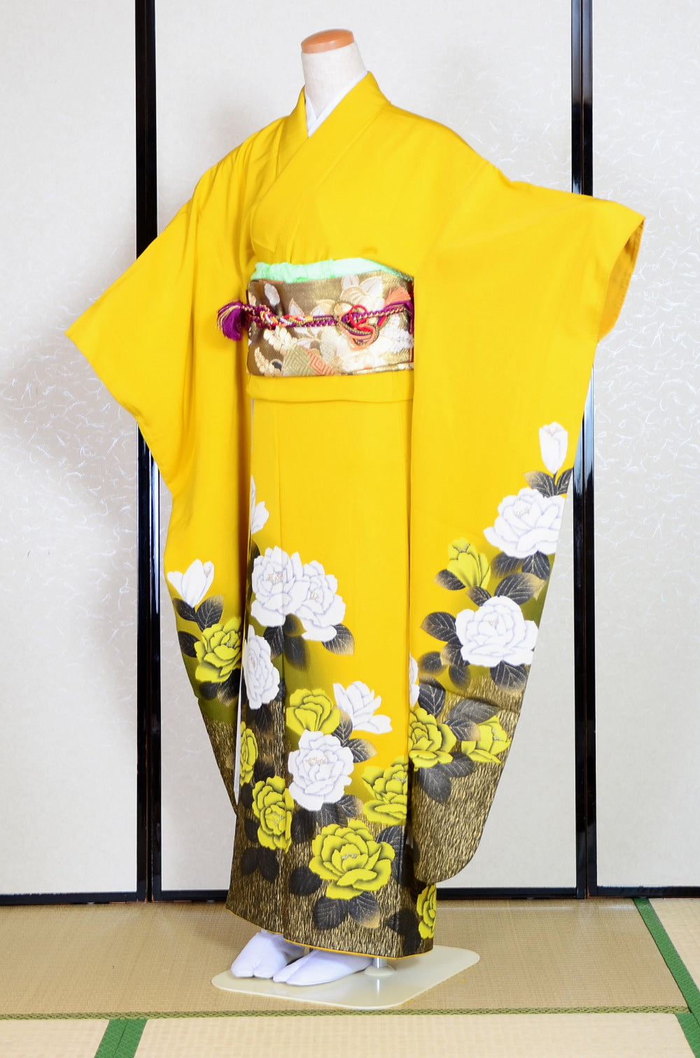 Long-sleeved kimono 6 items set / Furisode / FK#1-678