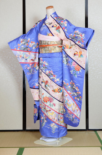 Long-sleeved kimono 6 items set / Furisode / FK#1-730