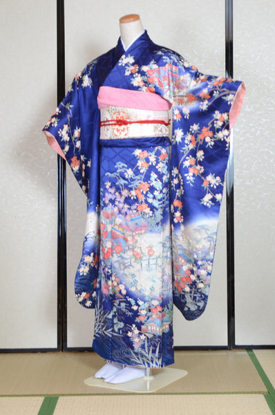 Long-sleeved kimono 6 items set / Furisode / FK#1-565