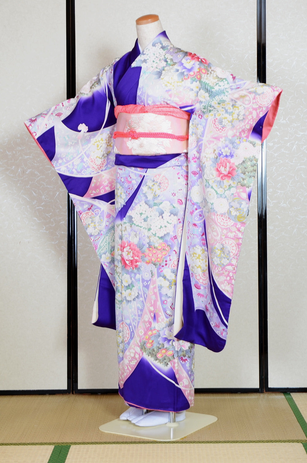 Long-sleeved kimono 6 items set / Furisode / FK#1-762