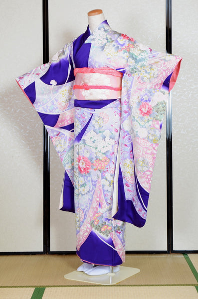 Long-sleeved kimono 6 items set / Furisode / FK#1-762