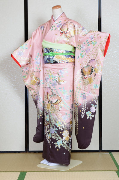 Long-sleeved kimono 6 items set / Furisode / FK#1-704