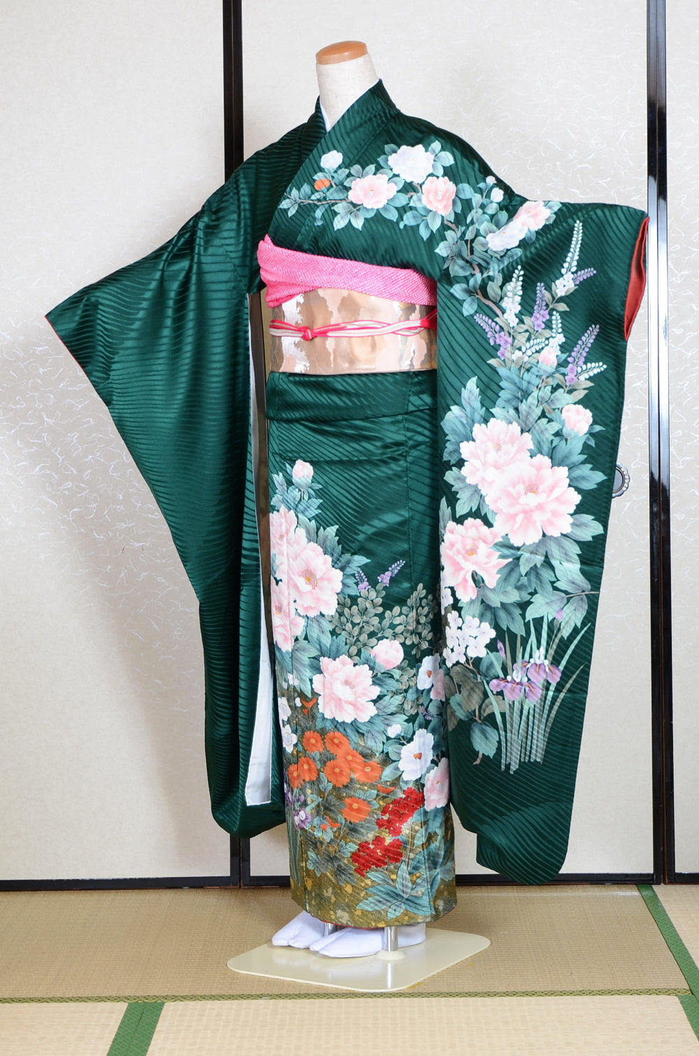 Long-sleeved kimono 6 items set / Furisode / FK#1-691