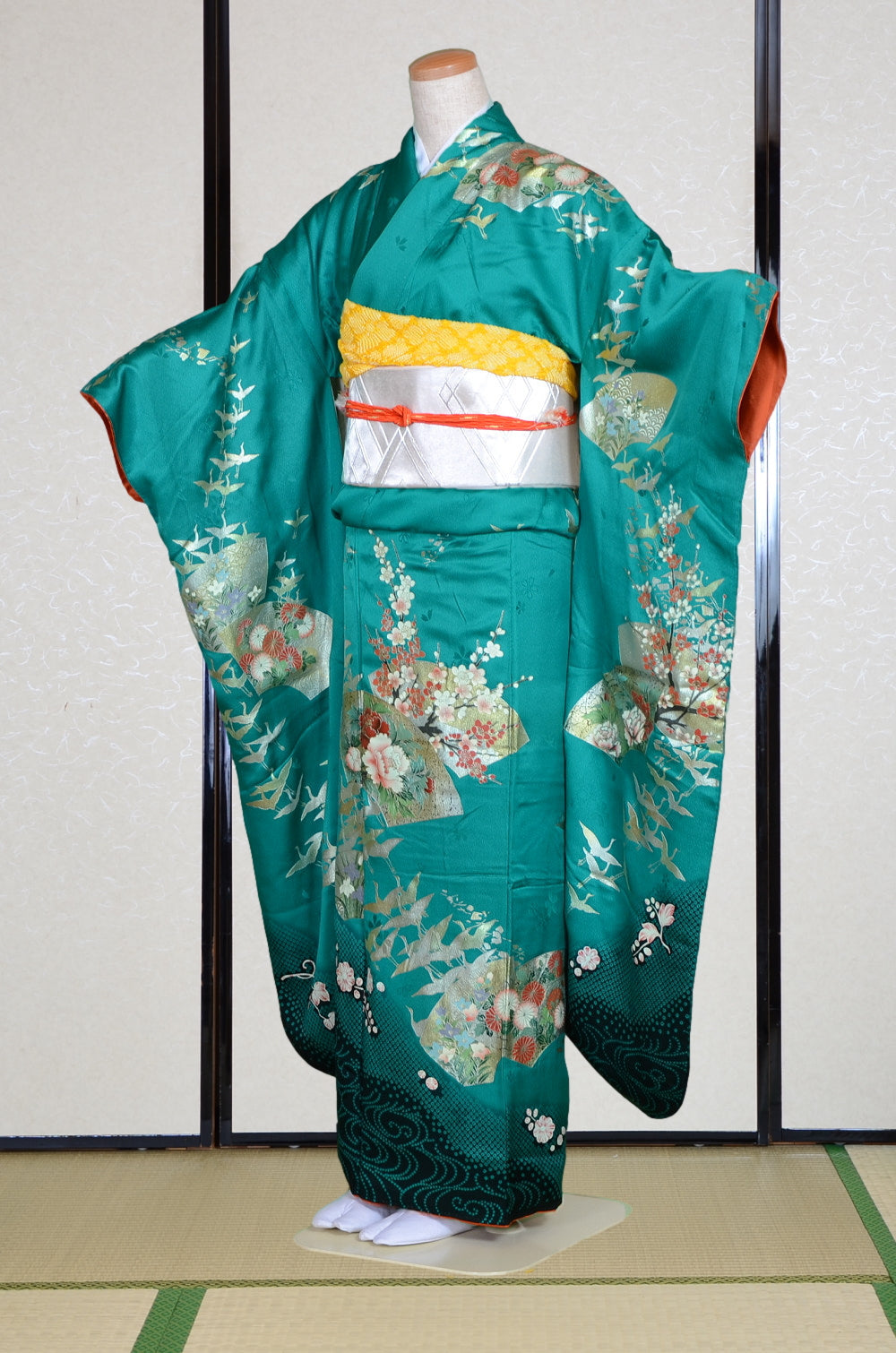 Long-sleeved kimono 6 items set / Furisode / FK#1-529
