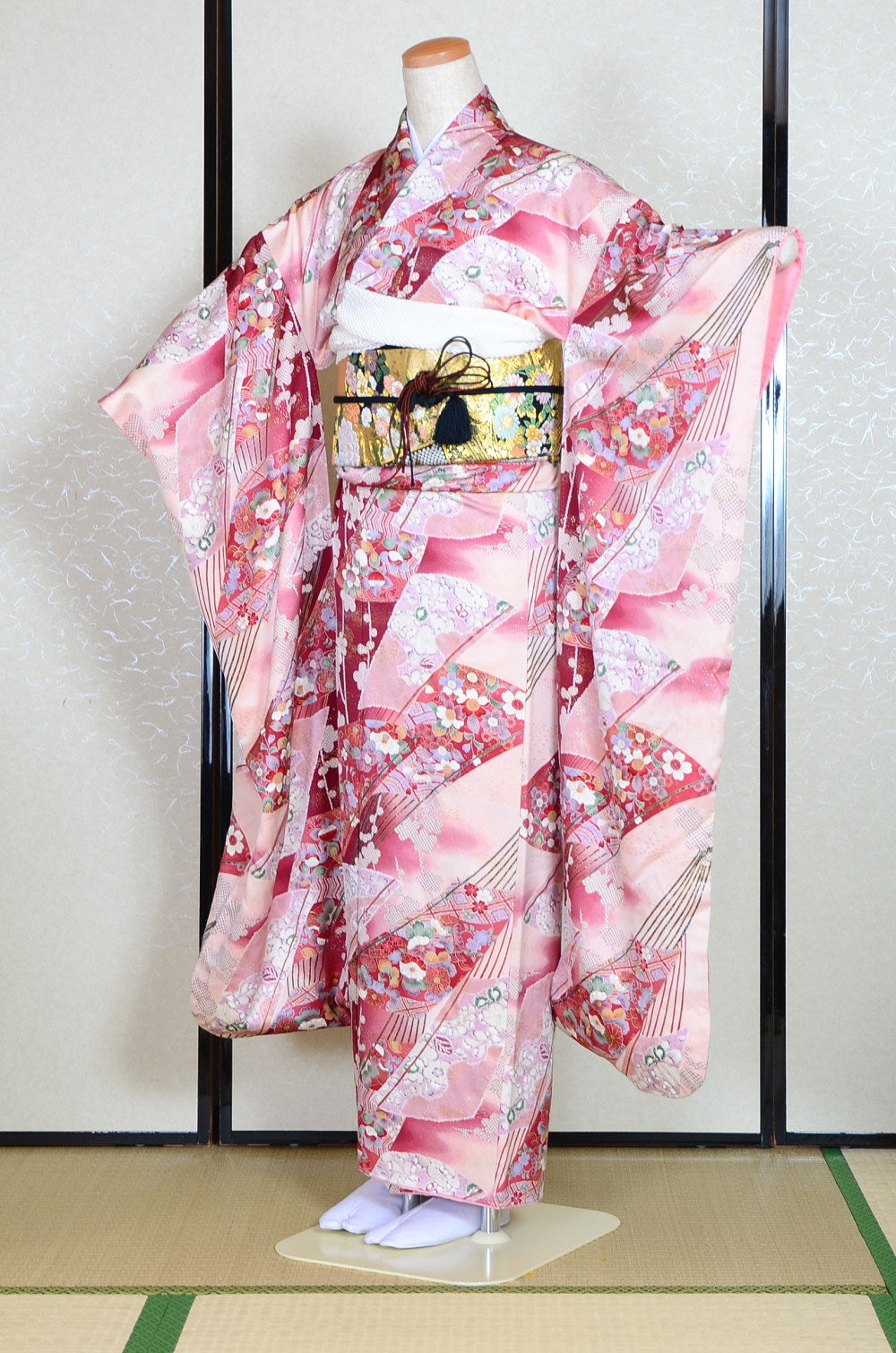 Long-sleeved kimono 6 items set / Furisode / FK#1-393