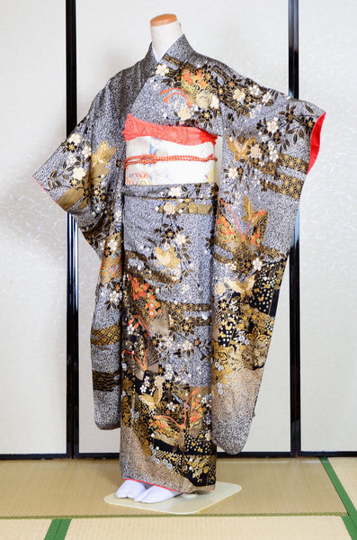 Long-sleeved kimono 6 items set / Furisode / FK#1-671