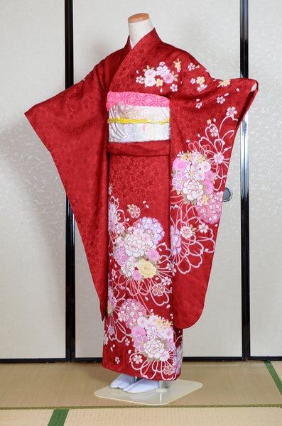 Long-sleeved kimono 6 items set / Furisode / FK#1-757