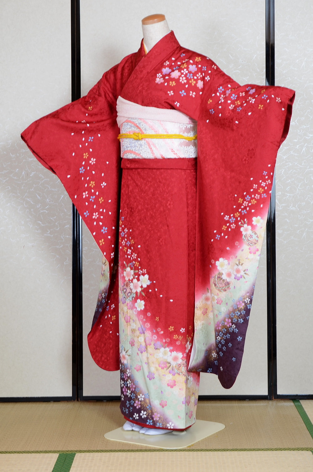 Long-sleeved kimono 6 items set / Furisode / FK#1-761