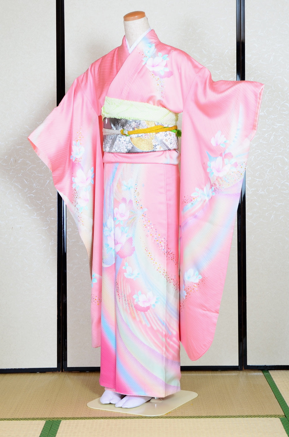 Long-sleeved kimono 6 items set / Furisode / FK#1-680