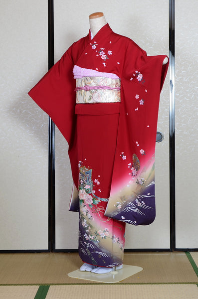 Long-sleeved kimono 6 items set / Furisode / FK#1-829
