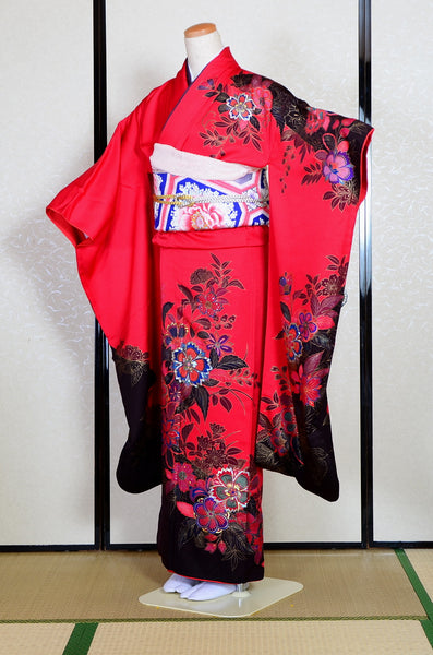 Long-sleeved kimono 6 items set / Furisode / FK#1-835