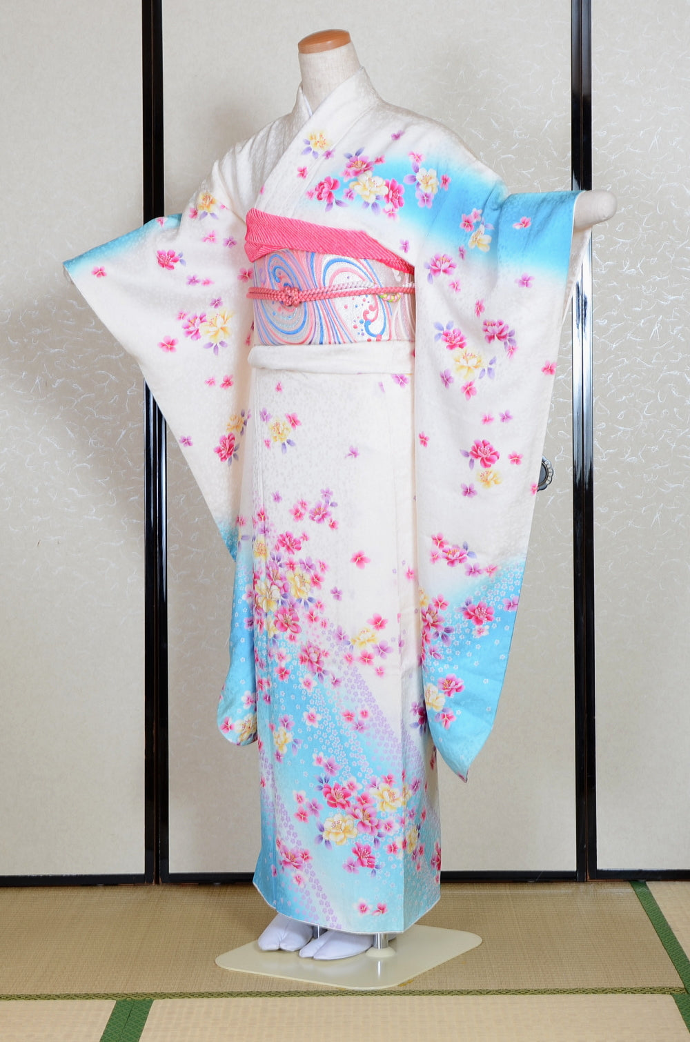 Long-sleeved kimono 6 items set / Furisode / FK#1-759