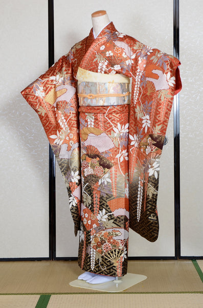 Long-sleeved kimono 6 items set / Furisode / FK#1-853