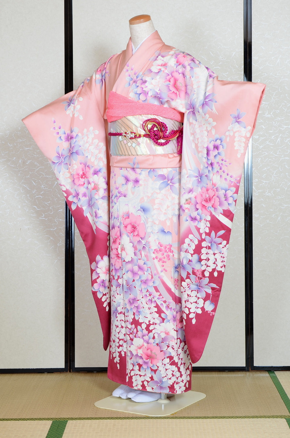 Long-sleeved kimono 6 items set / Furisode / FK#1-740