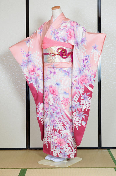 Long-sleeved kimono 6 items set / Furisode / FK#1-740