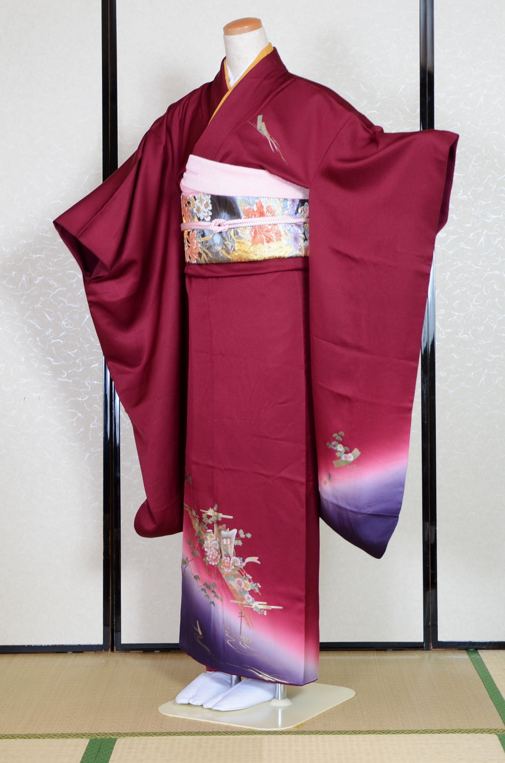 Long-sleeved kimono 6 items set / Furisode / FK#1-716