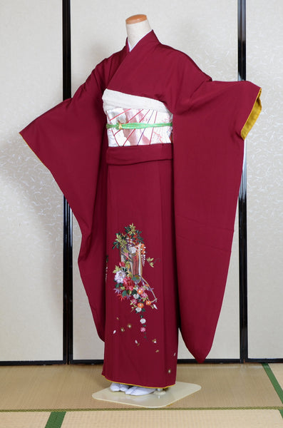 Long-sleeved kimono 6 items set / Furisode / FK#1-743