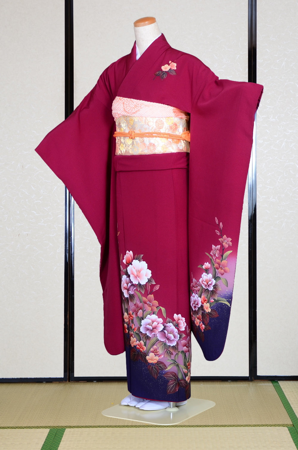 Long-sleeved kimono 6 items set / Furisode / FK#1-833