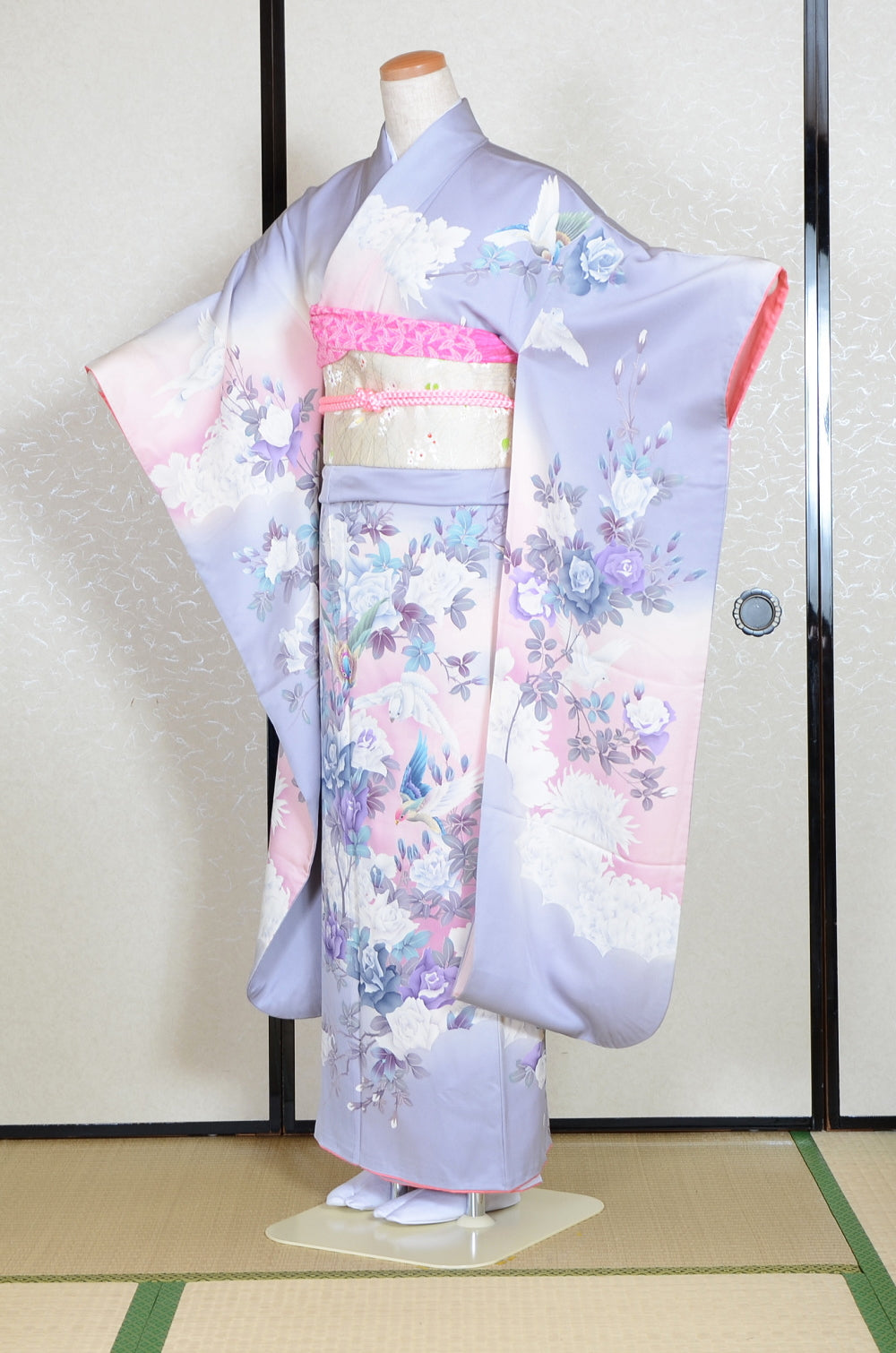 Long-sleeved kimono 6 items set / Furisode / FK#1-694