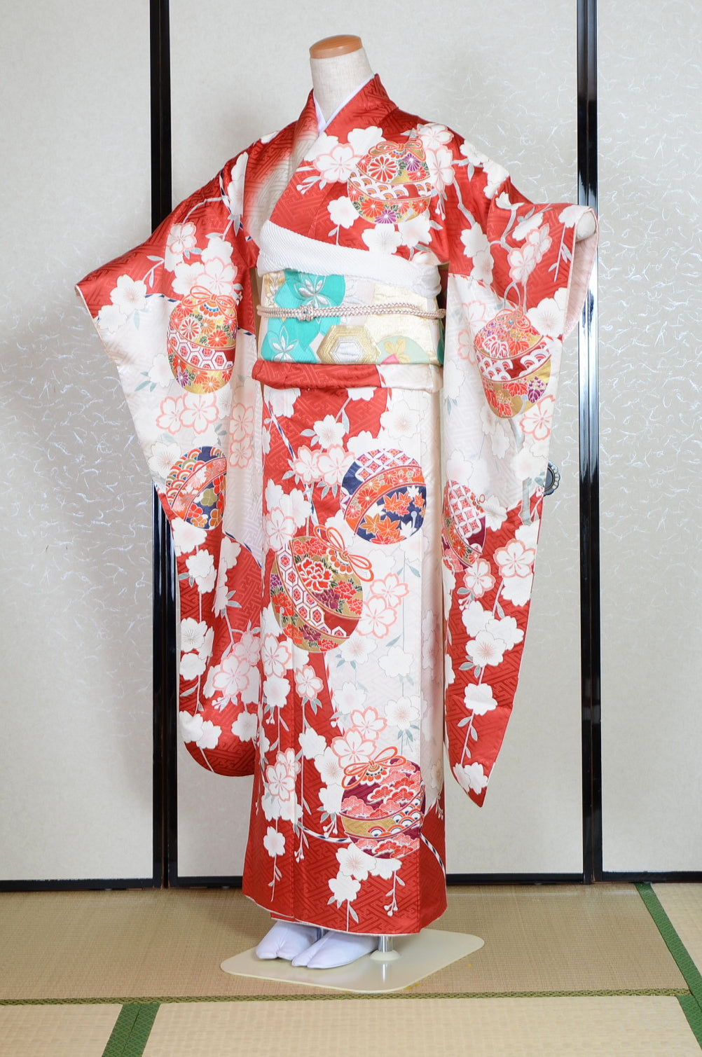 Long-sleeved kimono 6 items set / Furisode / FK#1-530