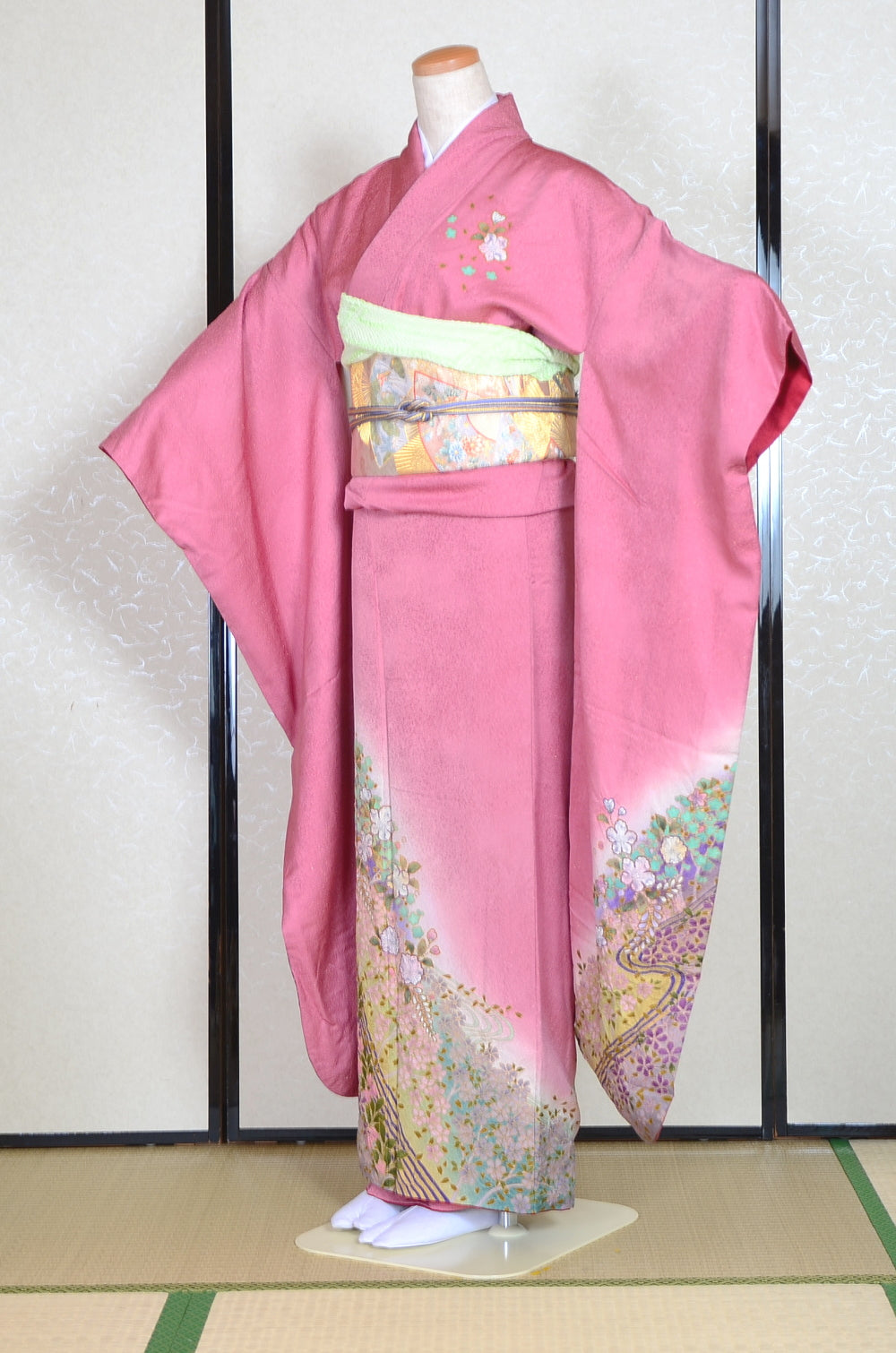 Long-sleeved kimono 6 items set / Furisode / FK#1-427