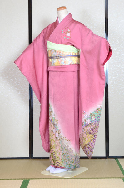 Long-sleeved kimono 6 items set / Furisode / FK#1-427