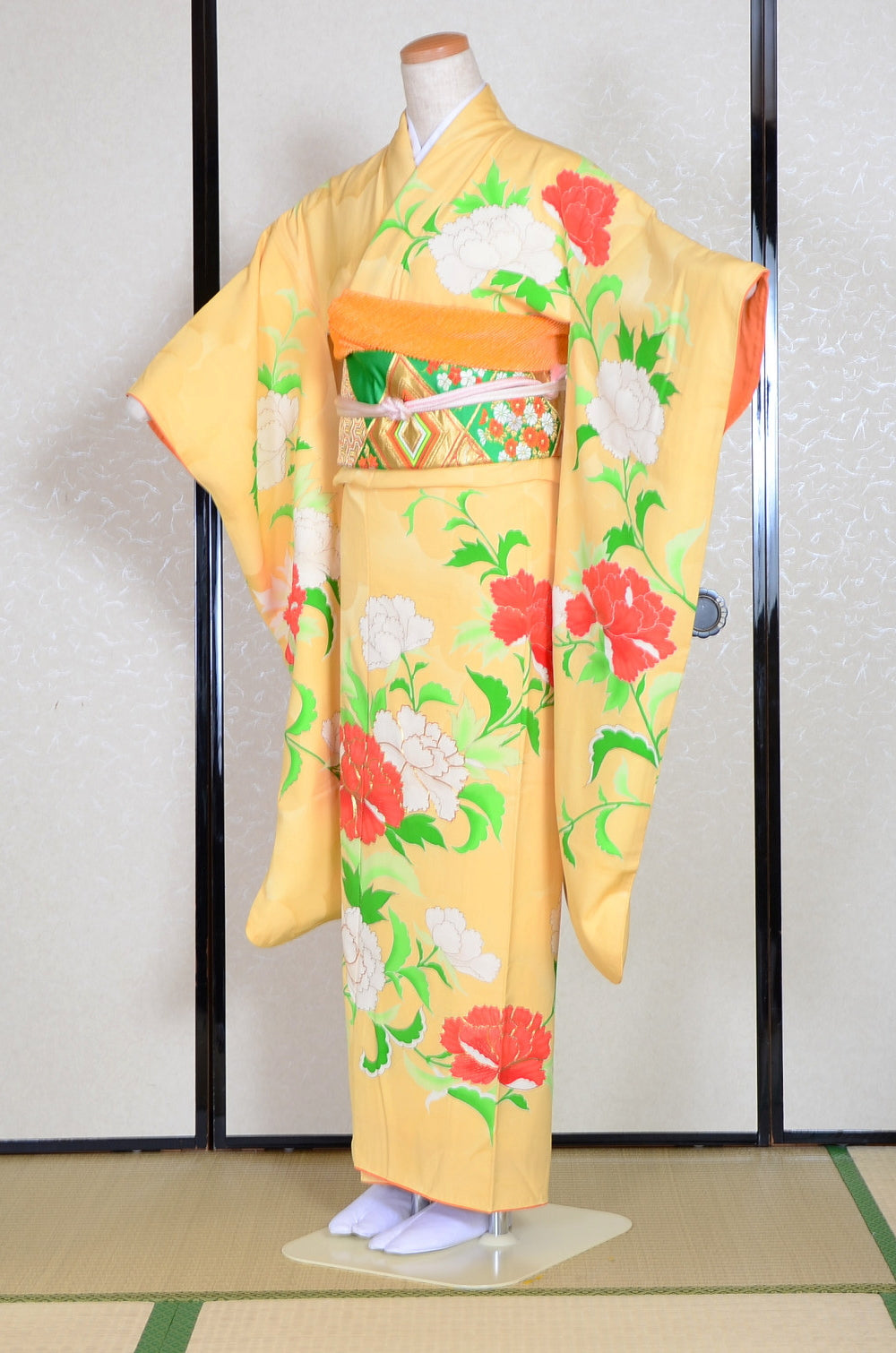 Long-sleeved kimono 6 items set / Furisode / FK#1-435