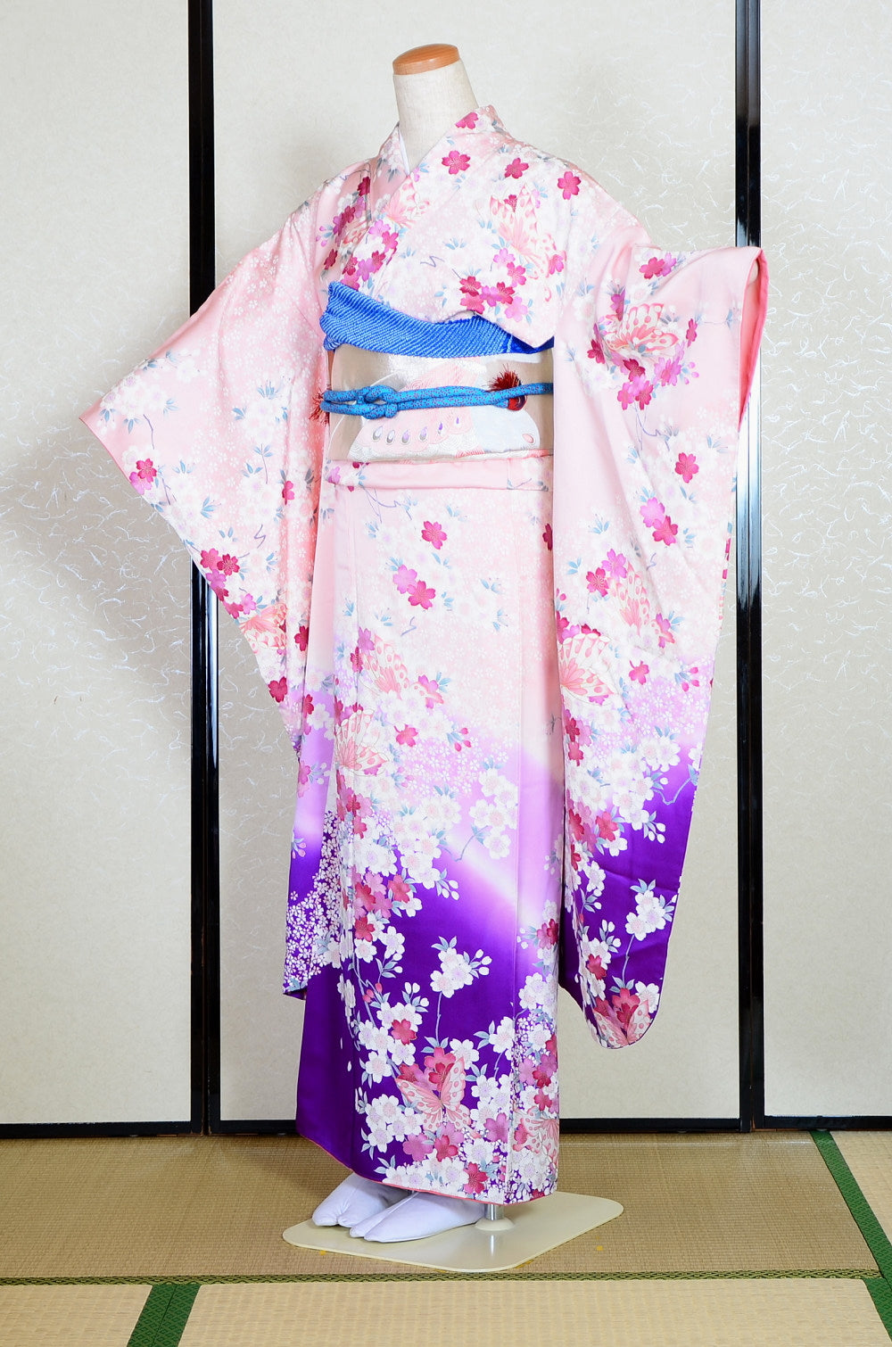 Long-sleeved kimono 6 items set / Furisode / FK#1-806