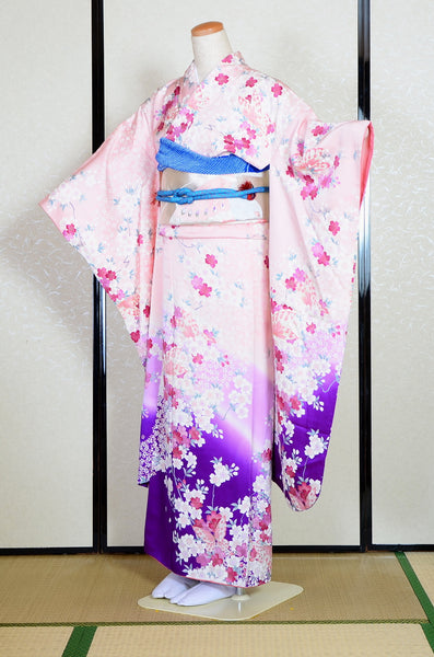 Long-sleeved kimono 6 items set / Furisode / FK#1-806