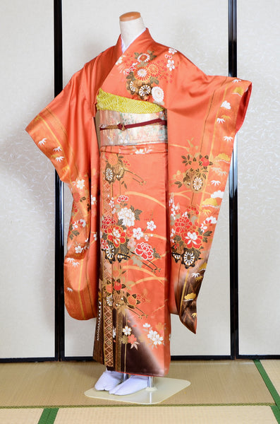 Long-sleeved kimono 6 items set / Furisode / FK#1-677